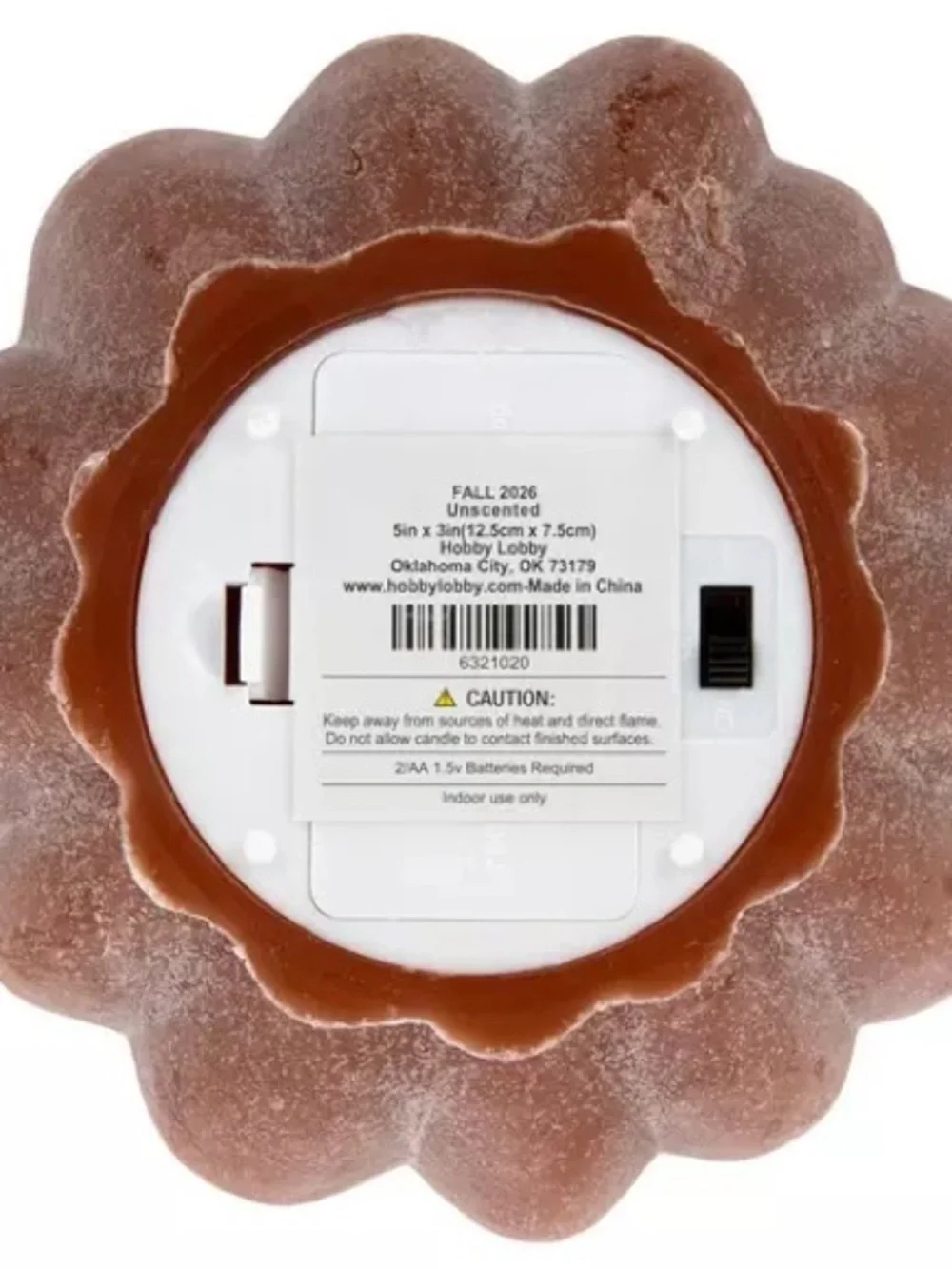 Hobby Lobby Brown LED Pumpkin Candle